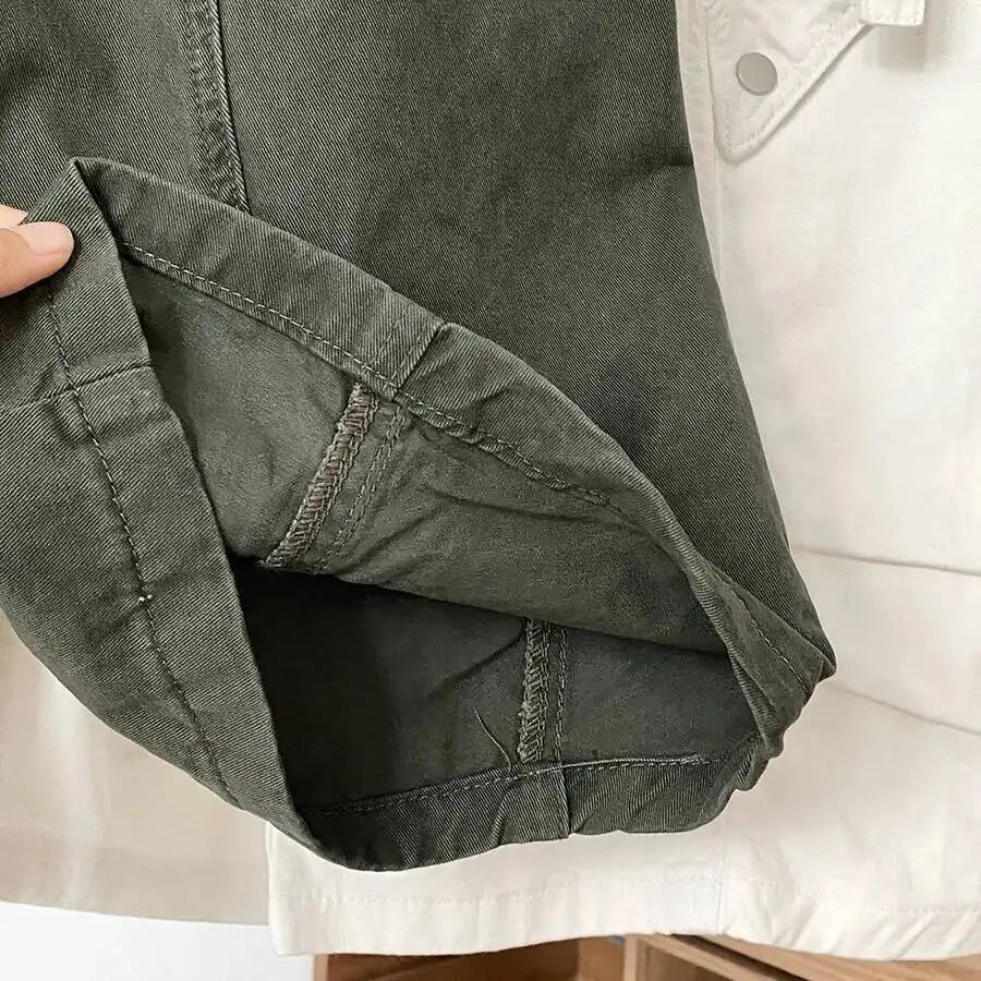 Women Denim Shorts 2026 New Summer Women's High Waist Slim Denim Cargo Pants Wide Leg Capri Pants Versatile Trousers