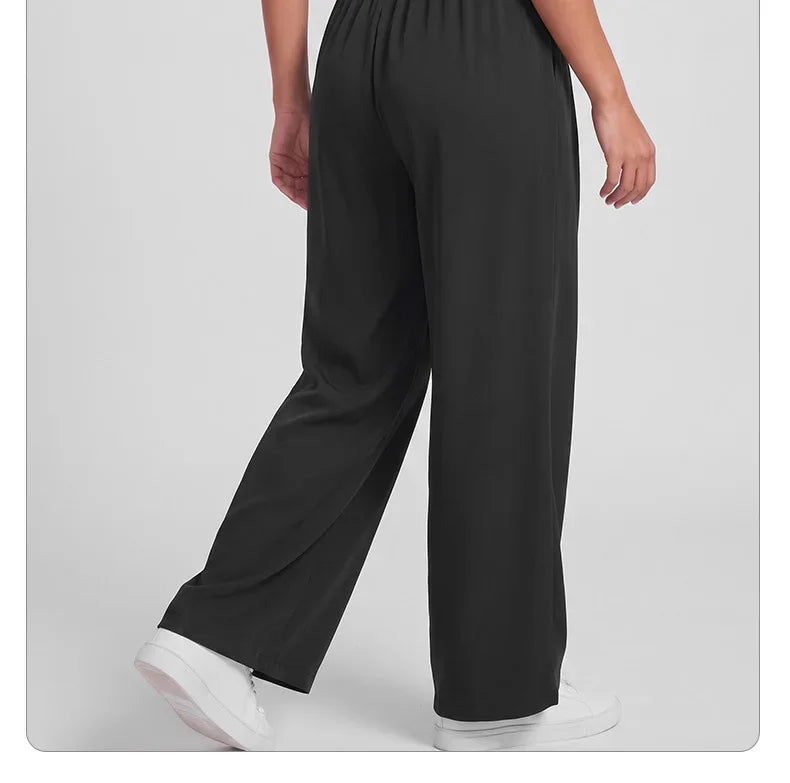 2026 Women's Loose Casual Sports High Waist Yoga Pants Breathable and Comfortable Versatile Trousers Women Wide Leg Sports Pants