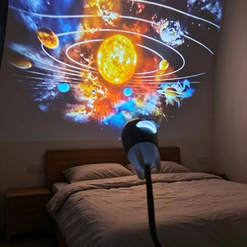 96BA USB Car Light Projector for Nights Family Trip 360 Degree Lamp
