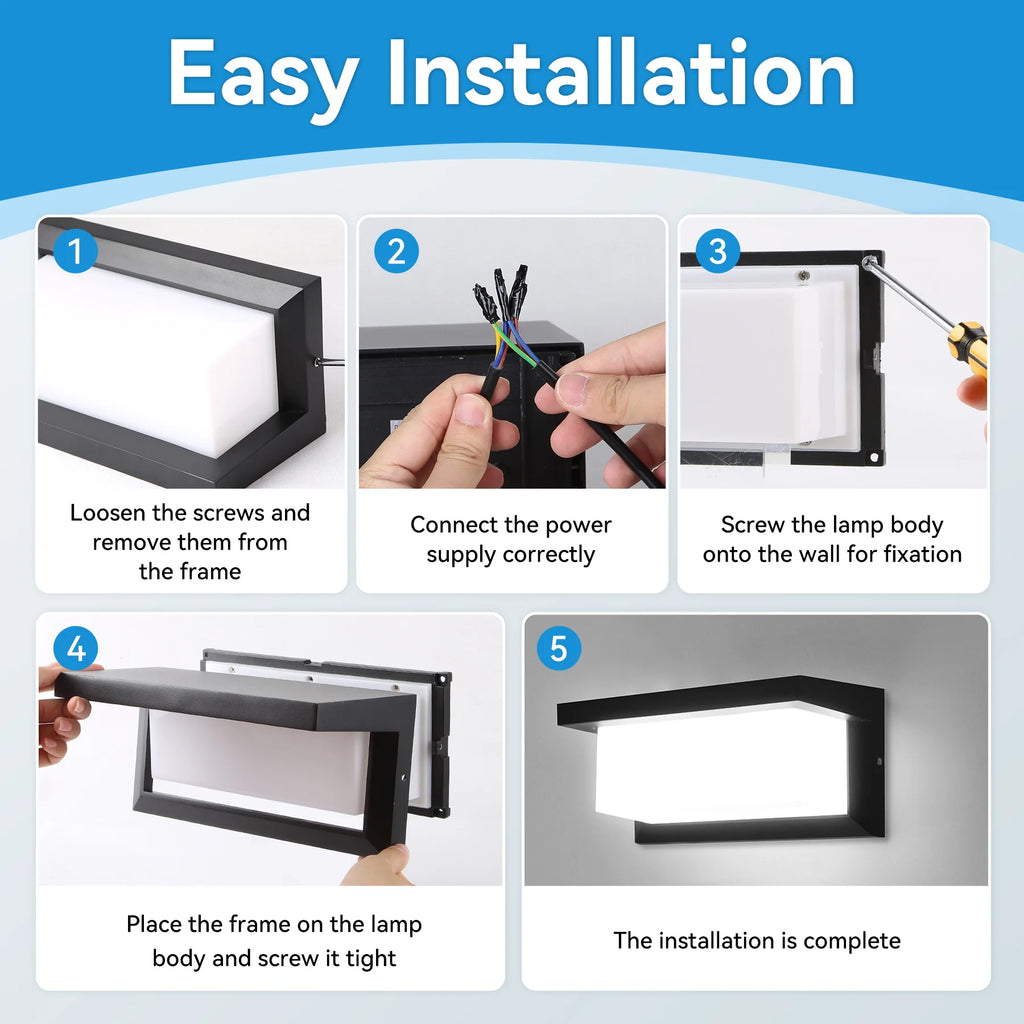 LED Wall Light Outdoor Waterproof IP65 Energy Saving Light Indoor For Garden Corridor Balcony Decor Wall Lamp