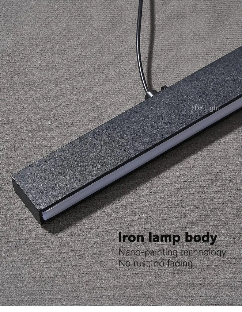 Modern light creative bar counter strip designer lamps LED Pendant Light  for Dining Table Kitchen Chandelier Memory Function