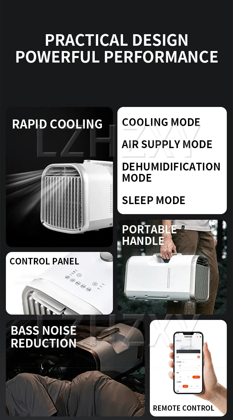 24V-110V/220V Portable Mobile Air Conditioner Factory Direct Sales Camping Vehicle Power Supply Portable Air Conditioner
