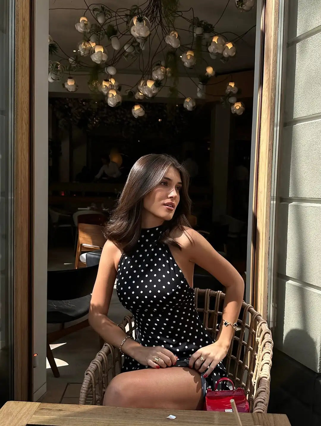 Retro Backless Polka Dot Halter Dress Women Sleeveless Off Shoulder Lace Up Slim Mini Dresses Lady Holiday Party Vestidos 2026