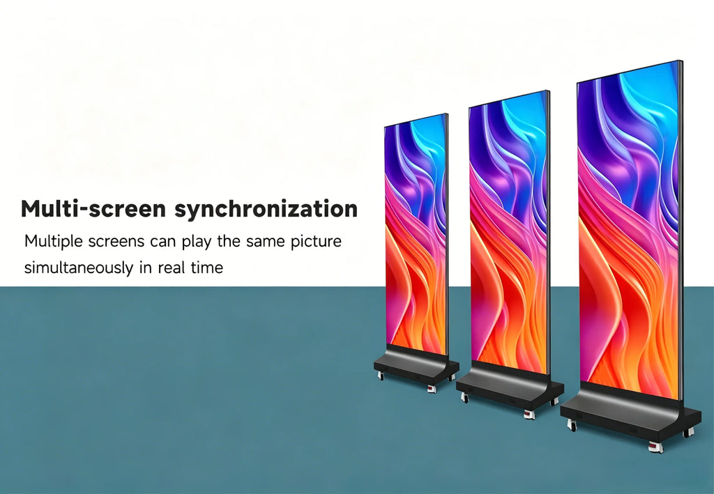 Factory Direct HD Foldable P1.25 P1.5 P1.8 P2.5 Indoor LED Poster Display Screen GOB for Shopping Mall Standing LED Poster
