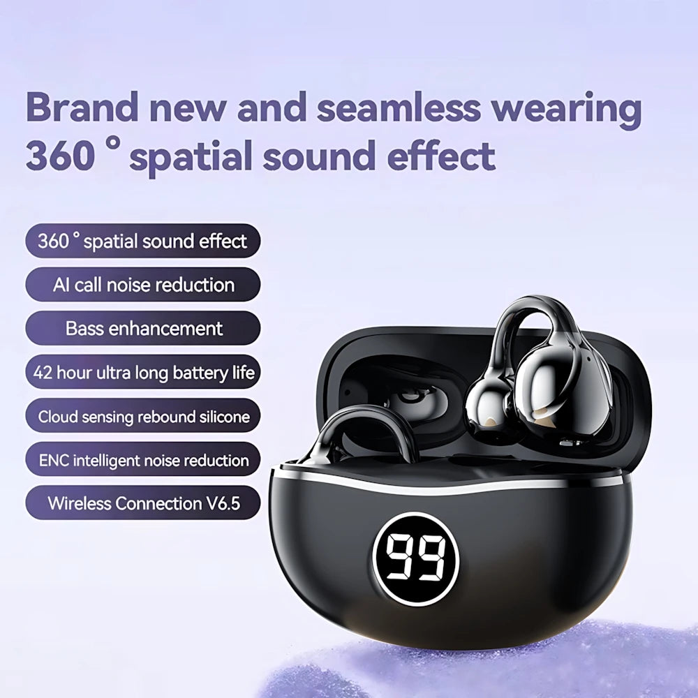 Original OWS Ear Clip Earphones Bluetooth 5.3 Wireless Earphone ENC HD Call Noise Reduction Headphones Sports Earbuds For iPhone