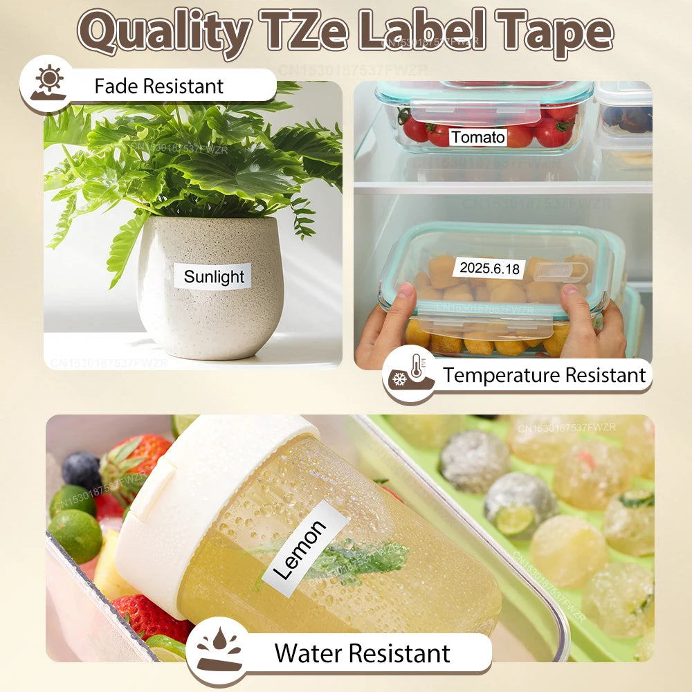 2/5/10PK TZe 231 Compatible for Brother Label Tape TZe231 TZe131 TZ431 TZ531 TZ631 TZ731 12mm Laminated Tape for Brother P-touch