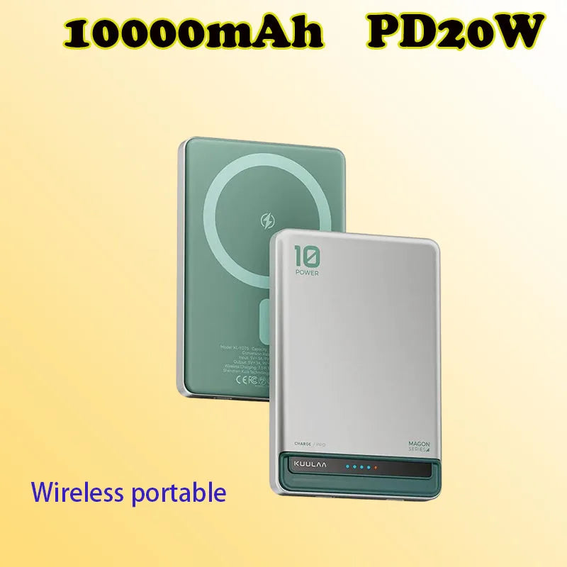 10000Ah Magnetic Suction Power Bank Wireless Portable Charger PD20W Fast Charging for Magsafe for IPhone 16 15 Por Max PowerBank