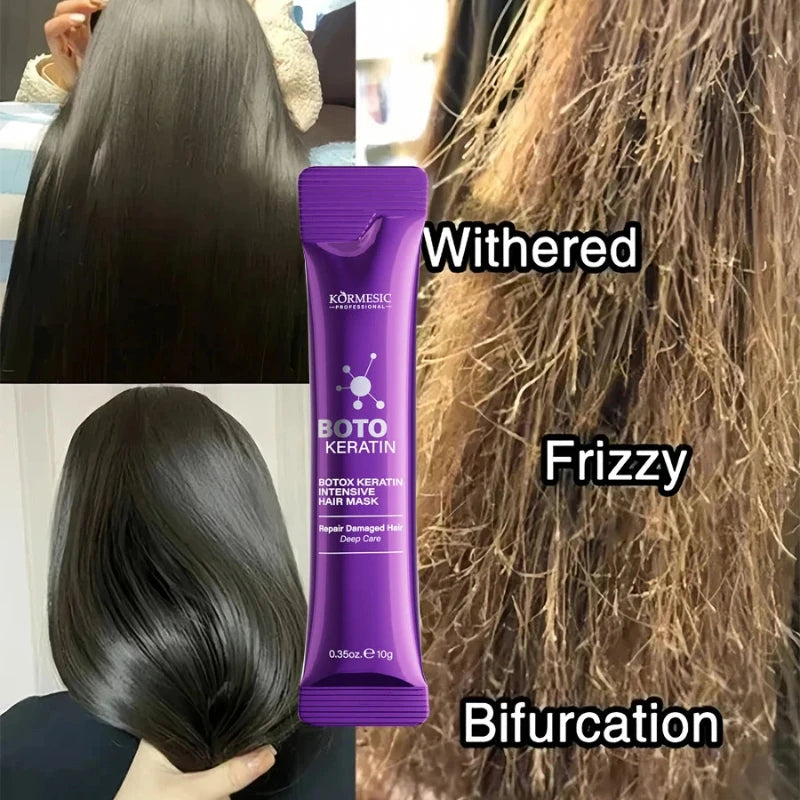 Magical 5 Second Keratin Hair Mask Repair Damage Frizzy Soft Smooth Shiny Hair Deep Moisturize Hair Treat Repair Hair Care Mask