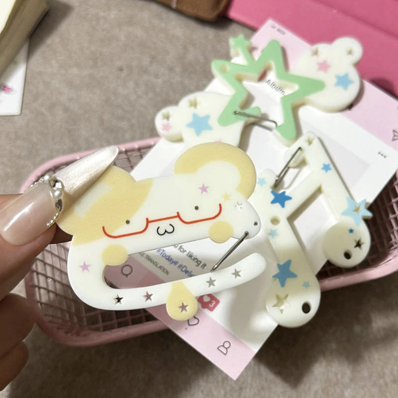 Fashionable Korean Bag Charm with Carabiner Clip; Hand Tent Decoration Accessory for backpacks