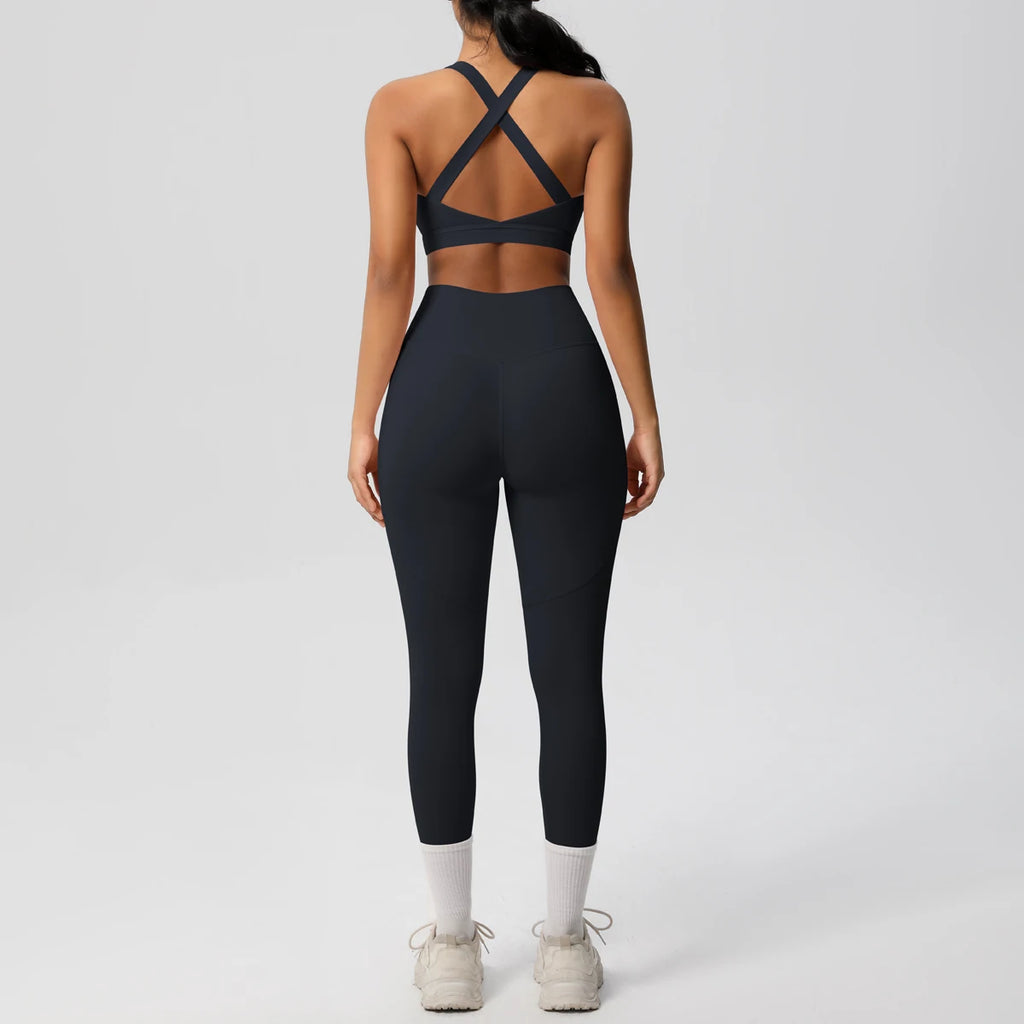 Yoga Suit Sports Set Womens Sportswear Sports Women's Yoga Bra Tummy Control Slimming Booty Leggings Women's Tracksuit