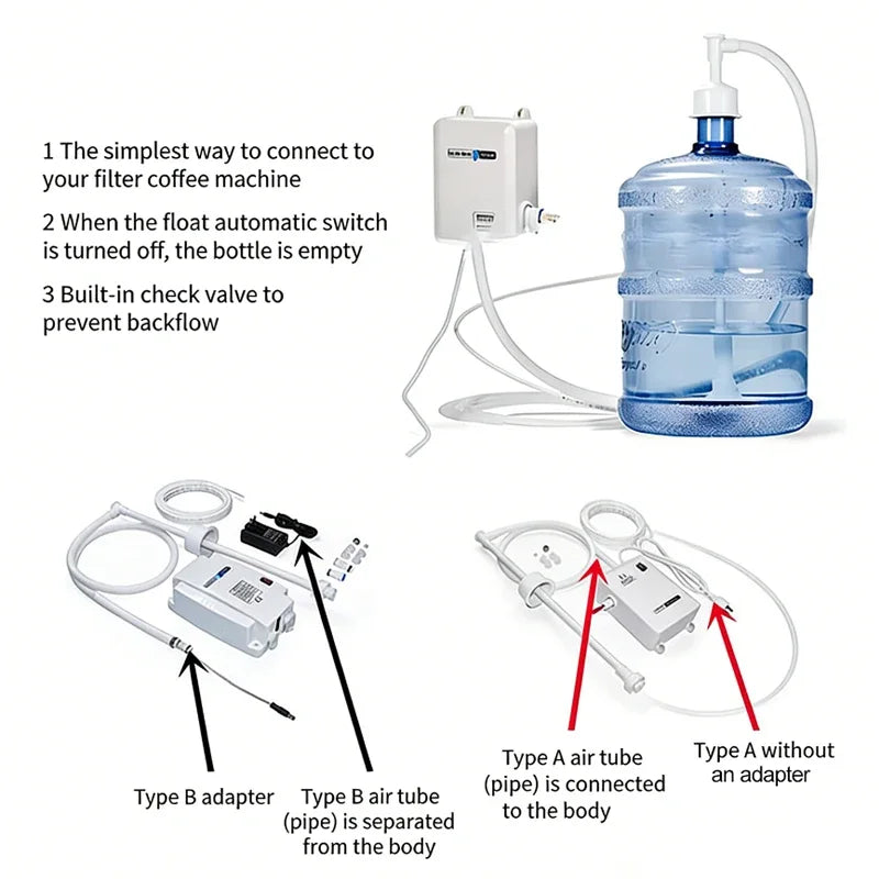 Electric Bottled Water Dispenser Pump Automatic Home Water Pump System High Pressure Water Jug Pump Dispenser for Coffee Machine