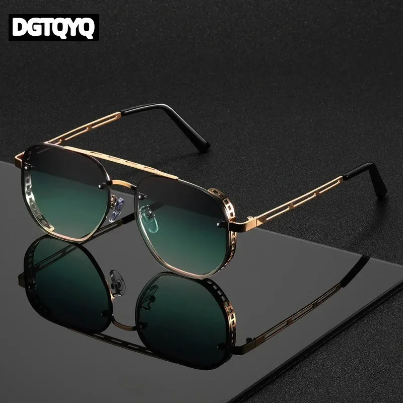 2026 New Classic and Fashionable Double-beam Metal Sunglasses, High-end, Simple and Versatile Sun Glasses for Man Women