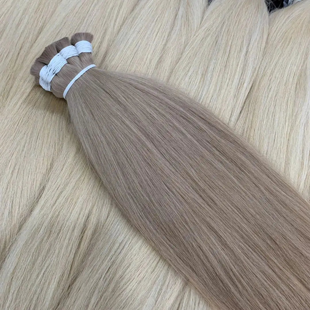 Human Hair Extensions Remy Bulk Blonde Single Drawn Wholesale Vietnamese Original 2026 NiceHairVietNam 100g