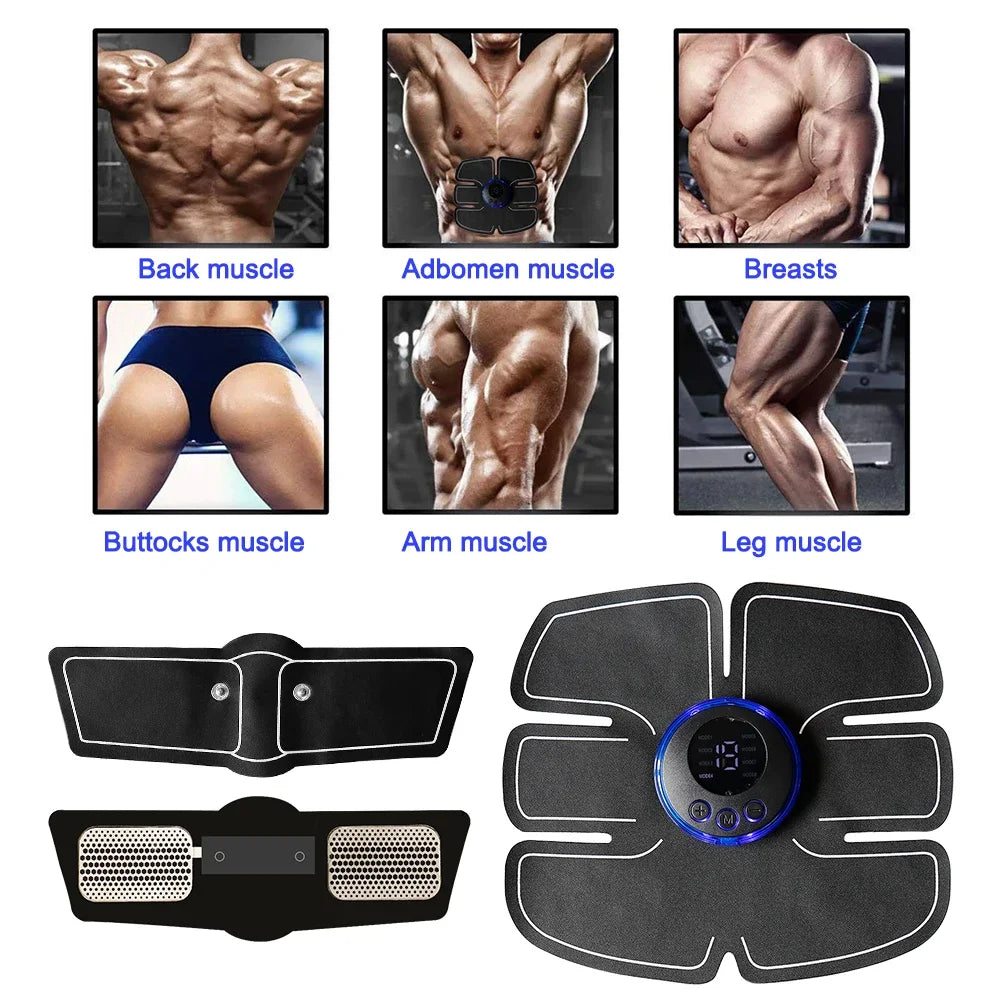 Smart Wireless EMS Muscle Stimulator USB Charged 19 Intensity Levels Abdomen Arm Leg Muscle Training Slimming Fitness Massager