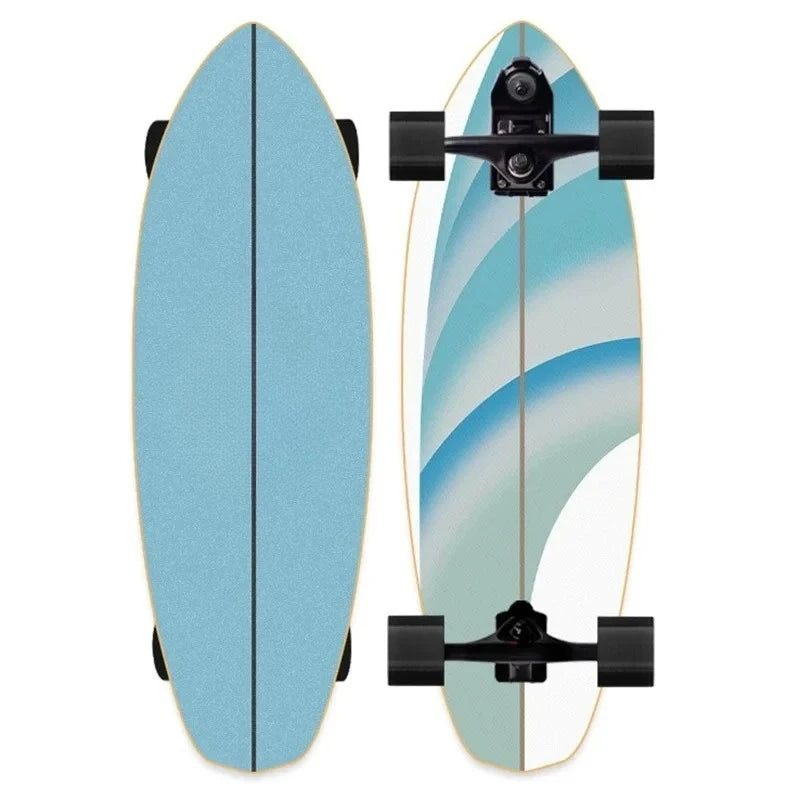 82cm Professional S7 P7 Carver Surf Land Skateboard Highly Smooth Maple Professional Land Surfboard Big Fish Board