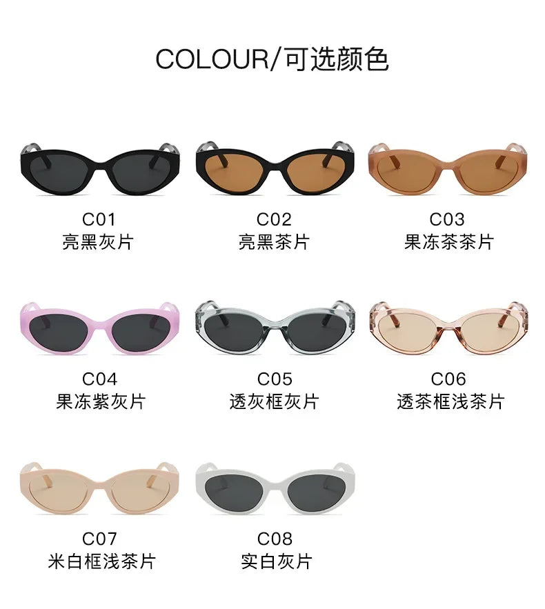 Small Oval Beautiful Sunglasses Women Men Brand Designer Fashion Sun Glasses Female Male Cool Punk Mirror Oculos De Sol