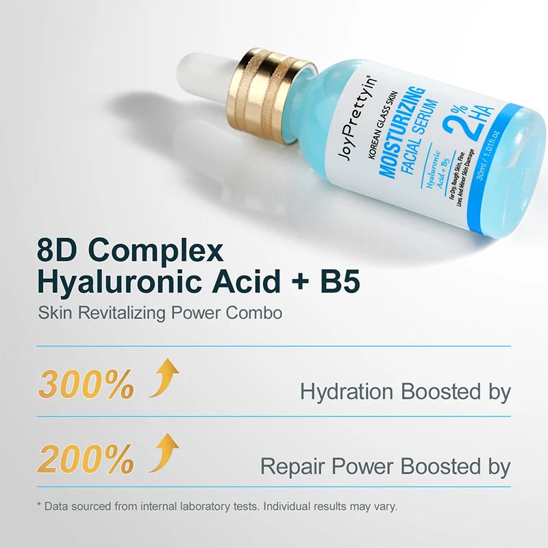 JoyPrettyin Moisturizing Face Serum Hyaluronic Acid Facial Essence Reduces Dry Fine Lines Korean Skin Care