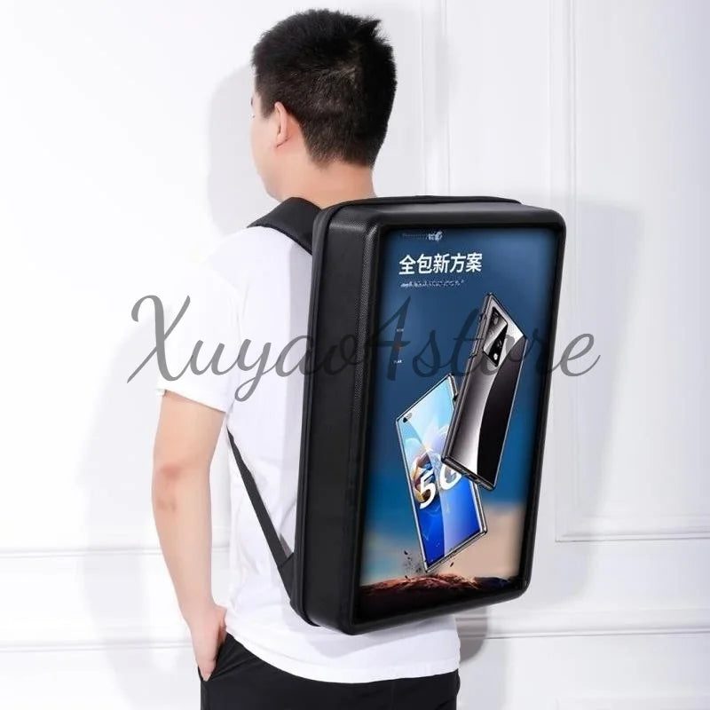 Backpack 21.5-inch wall-mounted advertising machine, backpack playback advertising media, regular playback of pictures