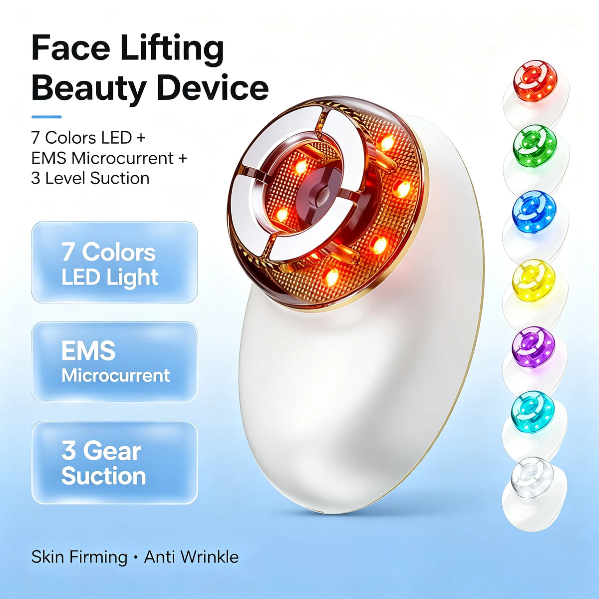 EMS Body Sculpting Massager 7 Color LED Vacuum Suction Anti Cellulite Machine Face Body Skin Firming Shaping Beauty Device
