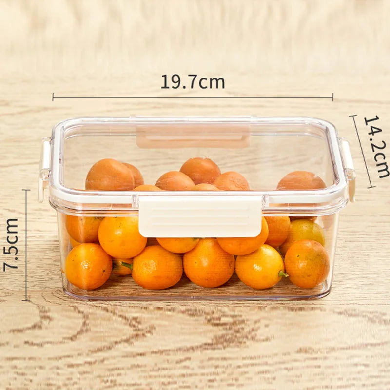 Portable Lunch Box for Kids School Microwave Transparent Bento Box with Compartments Salad Fruit Food Sealed Jar Container Box