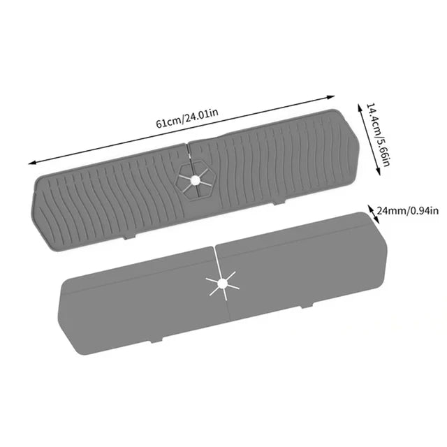 Kitchen Long Silicone Sink Faucet Mat Splash Guard for Absorbent Sink Countertop Protectors Mat Kitchen Gadgets