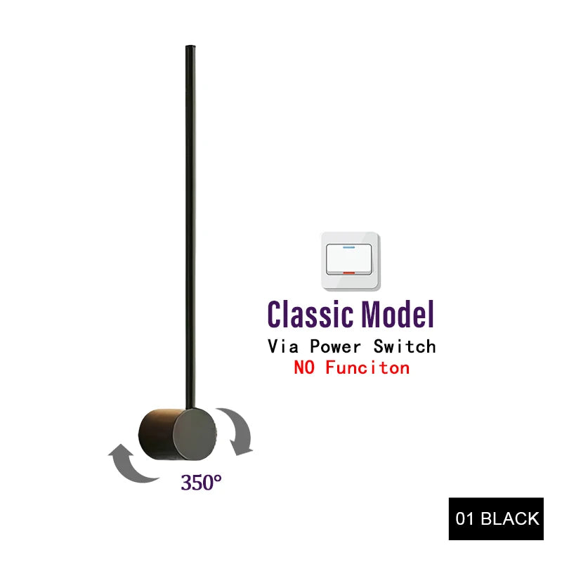 2/1 PCS Modern Led Wall Lamp 350° Touch Switch Long Wall Light For Home Living Room Sofa Background Wall Sconce Lighting Fixture