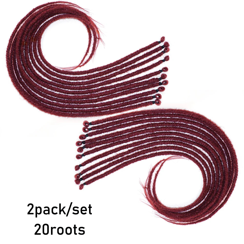 24 Inch DreadLock Extensions Handmade Thin And Soft Reggae Hip-Hop Style Synthetic DreadLock Extensions Crochet Hair for Women