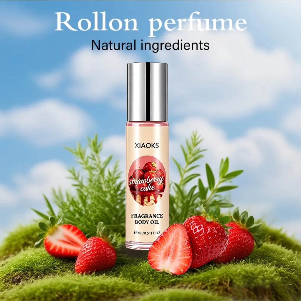 10ml Strawberry Cake Scented Perfume Spray for Women - Elegant Women's Perfume with Rose Scent, Roll-On Fragrance, Gourmet Oriental Notes, Featuring Strawberry, Coconut, Candy, Vanilla, Caramel, and Cream Scents, Long-Lasting