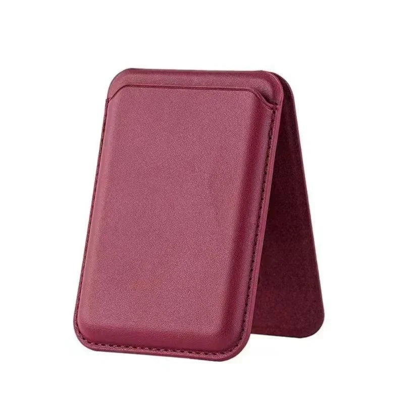 3 in 1 MagSafe Magnetic Leather Card Holder Foldable Phone Stand Wallet Case For iPhone 17 16 15 14 13 12 Pro Max Card Pocket