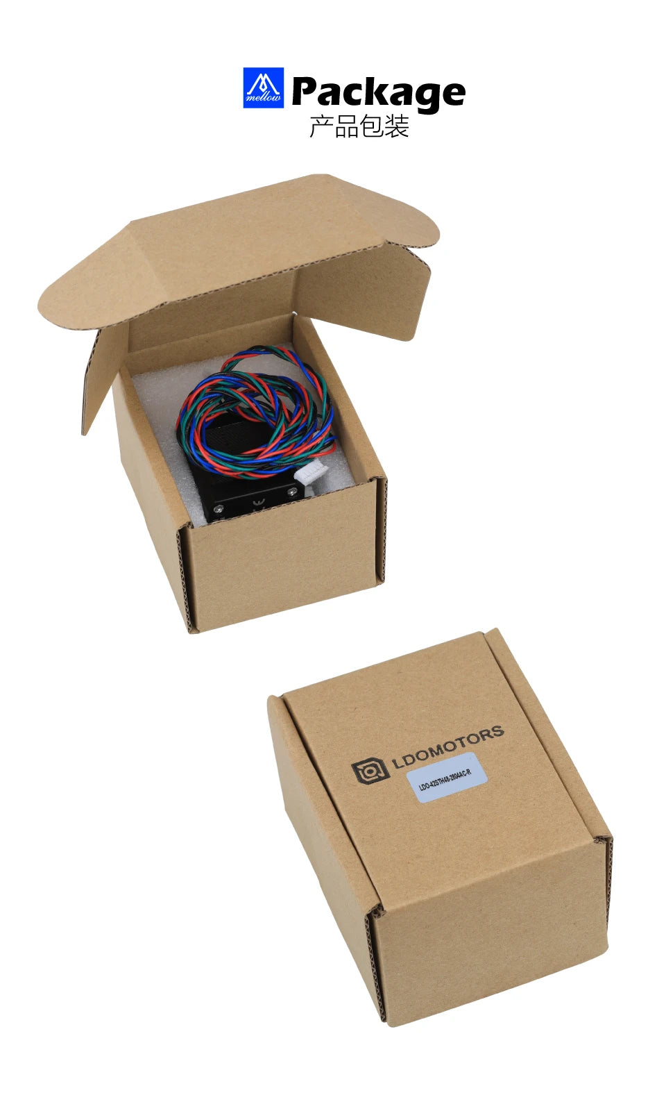 Mellow 3D Printer Accessories LDO Super Motor  Nema 17 Stepper 42STH48 2804AC-R 48MM For 3D Printer Parts Voron VzBoT Ender 5