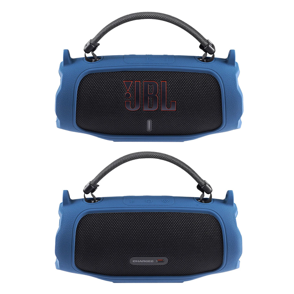 Portable Bluetooth Speaker Carry Silicone Case,Soft Protective Sleeve Cover with Shoulder Strap for JBL Charge 6 Speaker