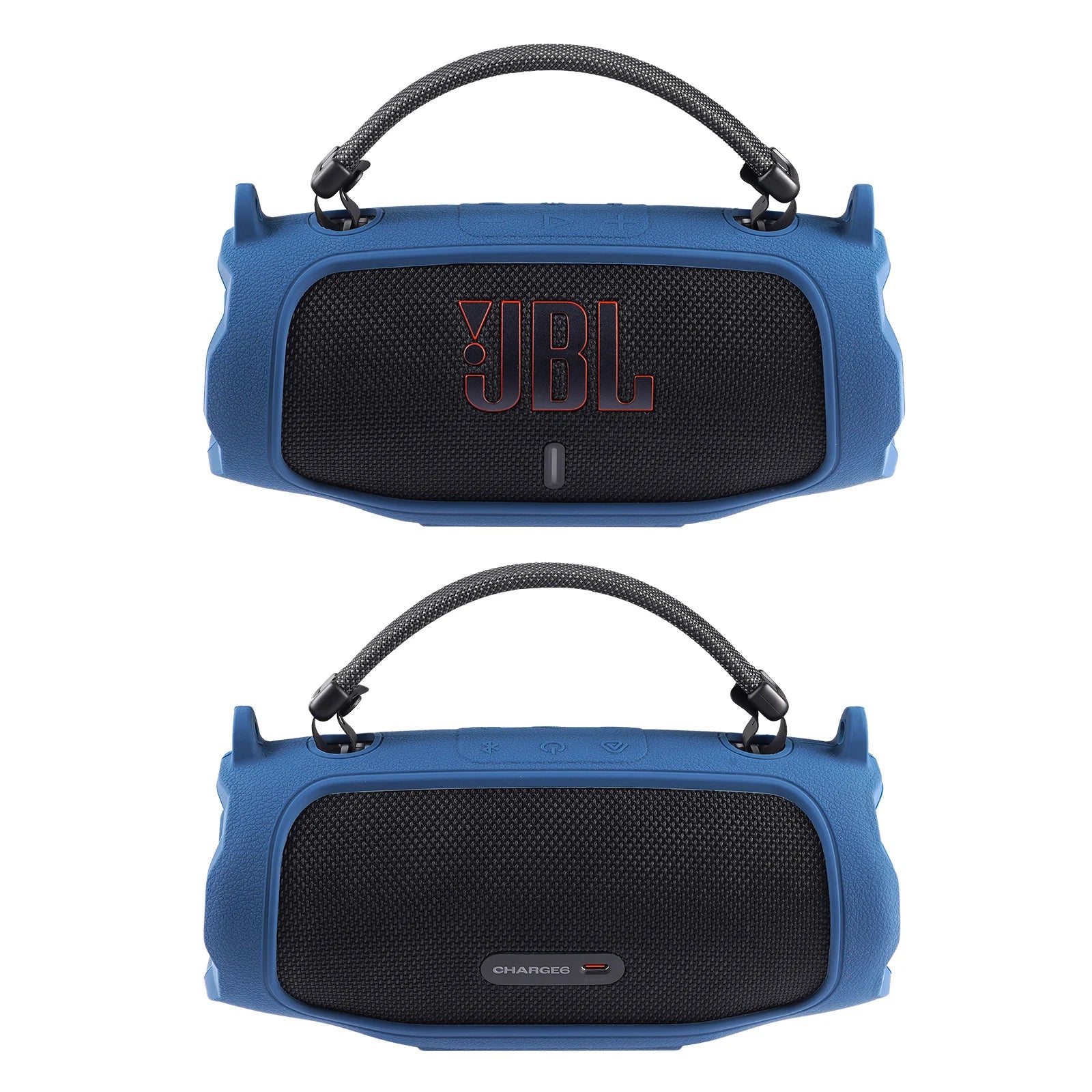 Portable Bluetooth Speaker Carry Silicone Case,Soft Protective Sleeve Cover with Shoulder Strap for JBL Charge 6 Speaker