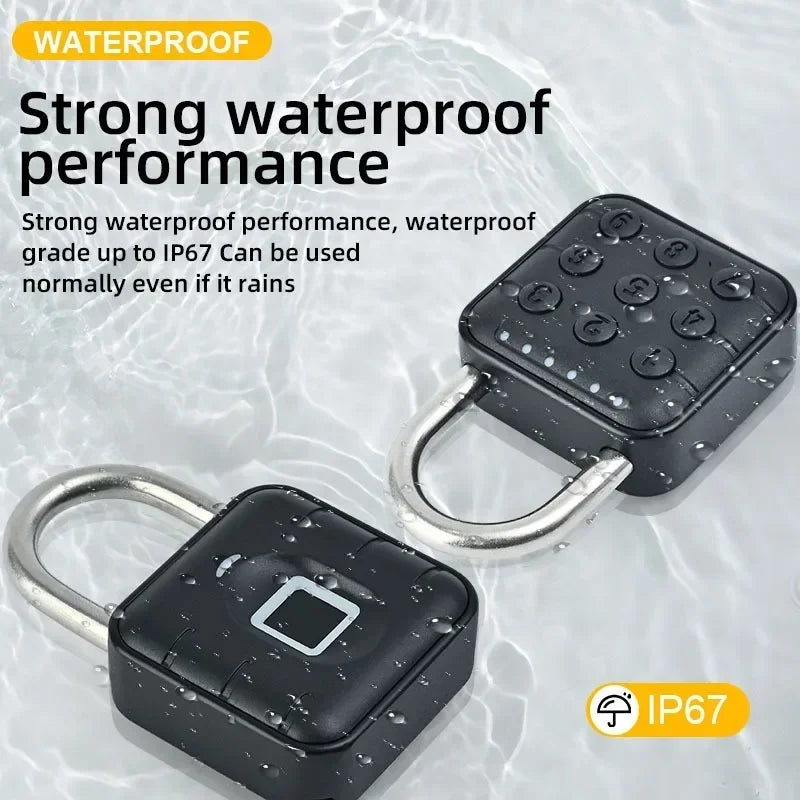 IP67 Waterproof Fingerprint Door Lock Button Cabinet Lock Gym Wardrobe Door Tuya Smart Password Padlock Electronic Door Lock