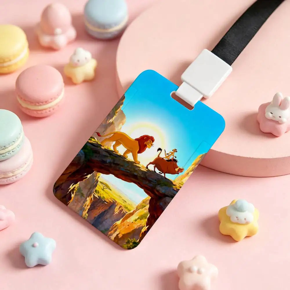 Cartoon T-The Lion King NFC Contactless Sliding Card Sleeve For Student Cards, Bus Cards, ID Cards, And Work Permits