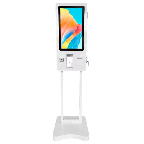 32-Inch Touch Screen Restaurant Self-Service Ordering & Checkout Kiosk with Floor-Standing Design for Indoor Use