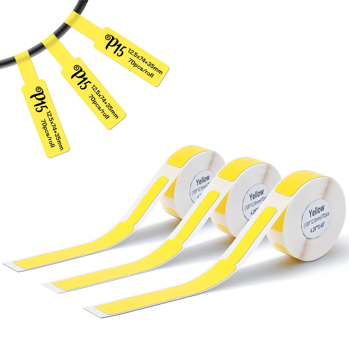 Thermal Label Printer Marklife P15 Labeling Machine Mini Printer Wireless Bluetooth Label Maker or 3PK Adhesive Label Tape