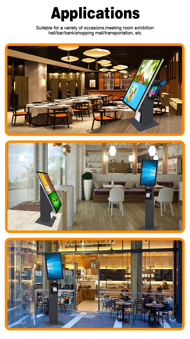 【Hot Sale】21.5Inch Desktop Self-Service Payment Pos Terminal Android Sales Kiosks Self Order Menu Screen Terminal Kiosk Fast Foo