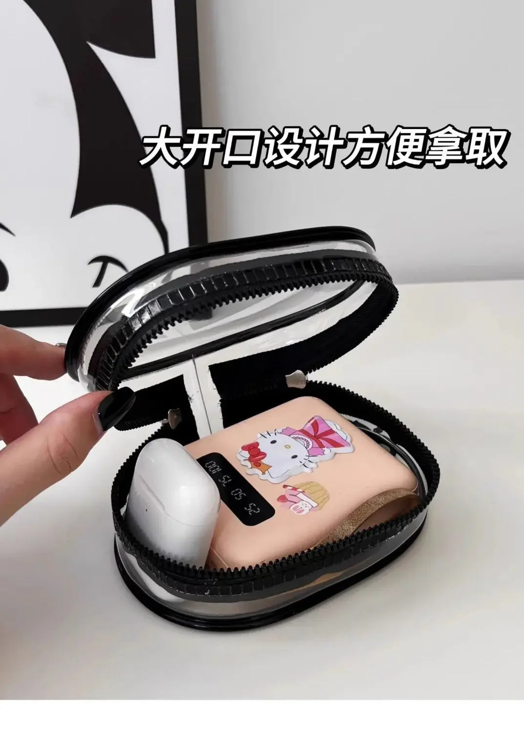 2PCS Portable Mini Transparent Zipper Storage Bag, Compact Multifunctional Storage Bag,For Holiday Gift Giving