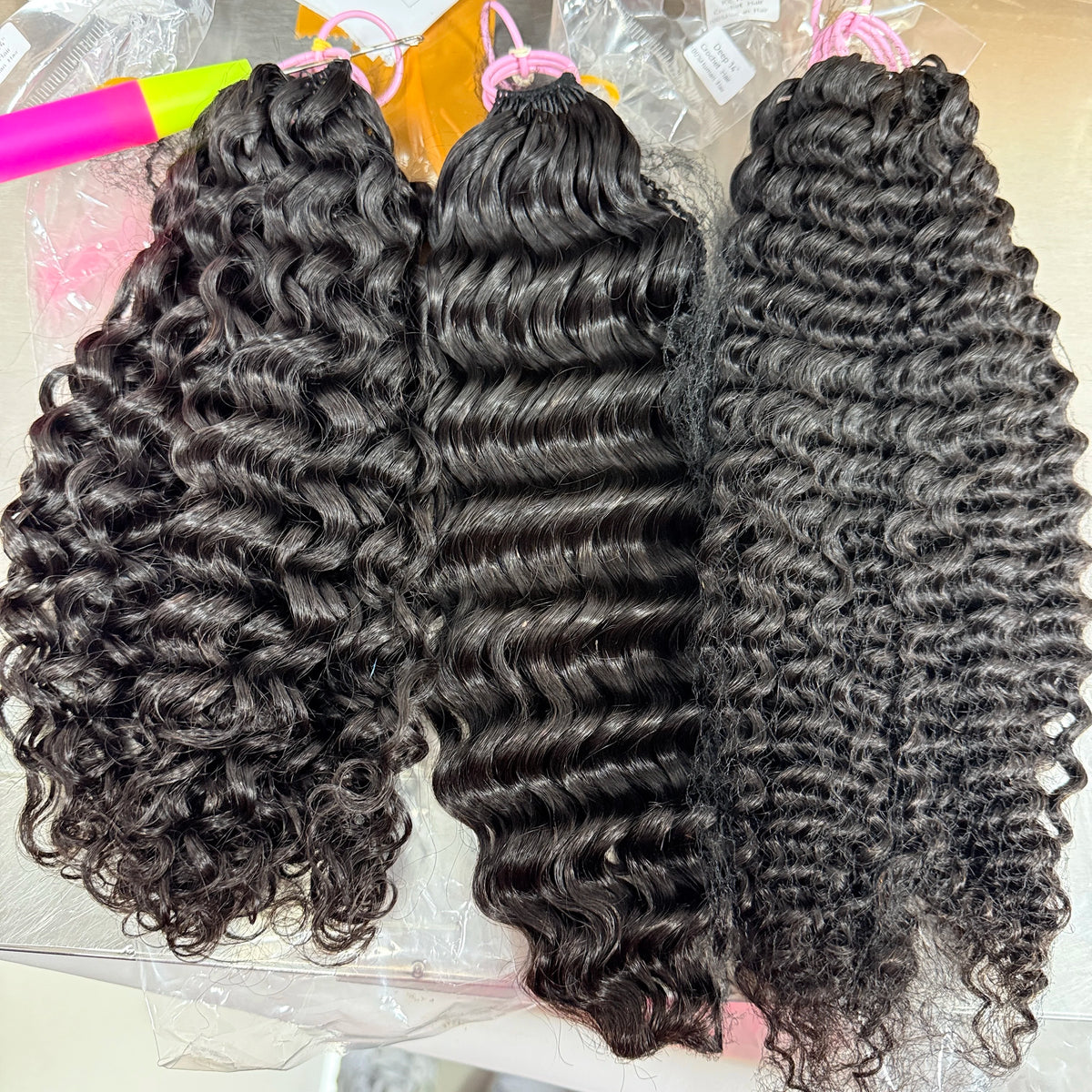 NABI Pre-Separated Crochet Human Hair Bundle Miracle Knots Braiding 14-18inch Water Wave Curly Human Hair for Women