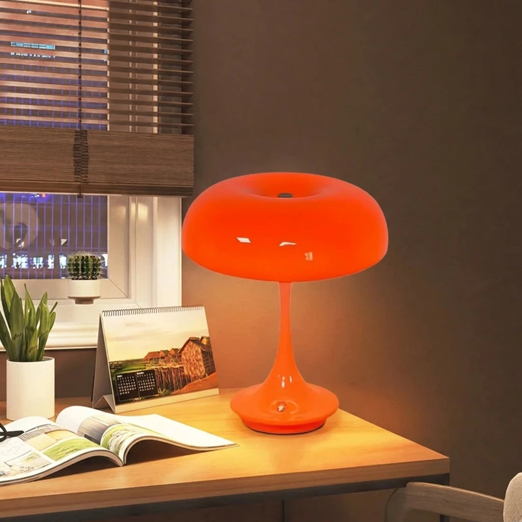 Mushroom Table Lamp Touch Control 3 Color Dimmable Unique Mushroom Lamp USB Charging LED Night  Lamp for Bedroom Office Bedside