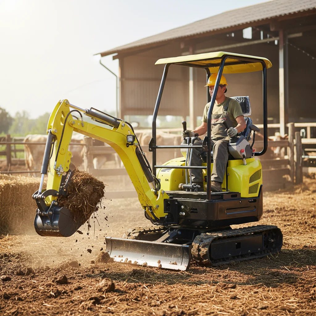 Micro Mini Excavator Crawler Type 0.8Ton Lightweight Small Digger CE For Home Renovation Trench Digging Free Shipping