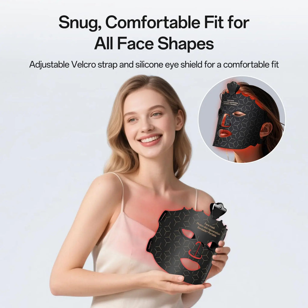 Red Light 7 Colors LED Face Mask Therapy Beauty Mask for Anti-Aging Wrinkles Skin Rejuvenation Lifting Tighten Home Use Tool