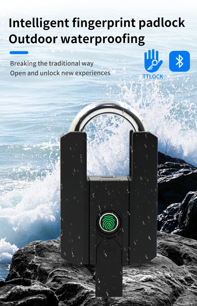 Electronic TTLOCK Fingerprint Padlock Fingerprint Lock App Keyless Biometrics Lock Suit For Suitcases Backpacks Bicycles Lockers