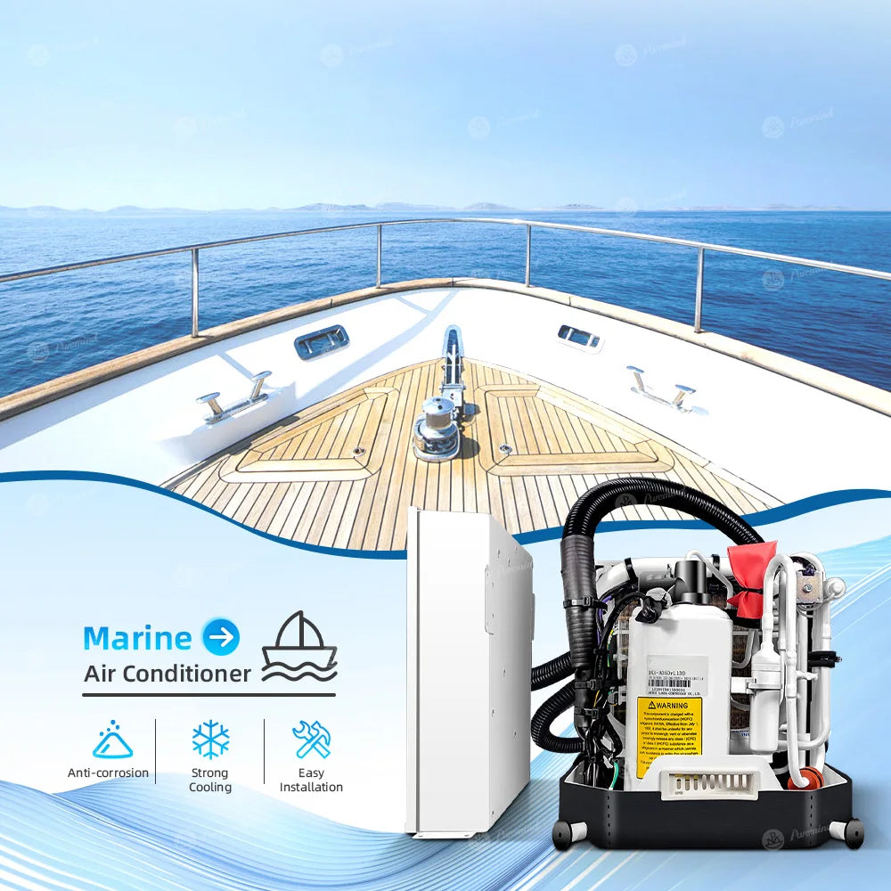 Easy Install 12000BTU Marine Chiller with Automatic Pump Insulated Pipes for Boat Use