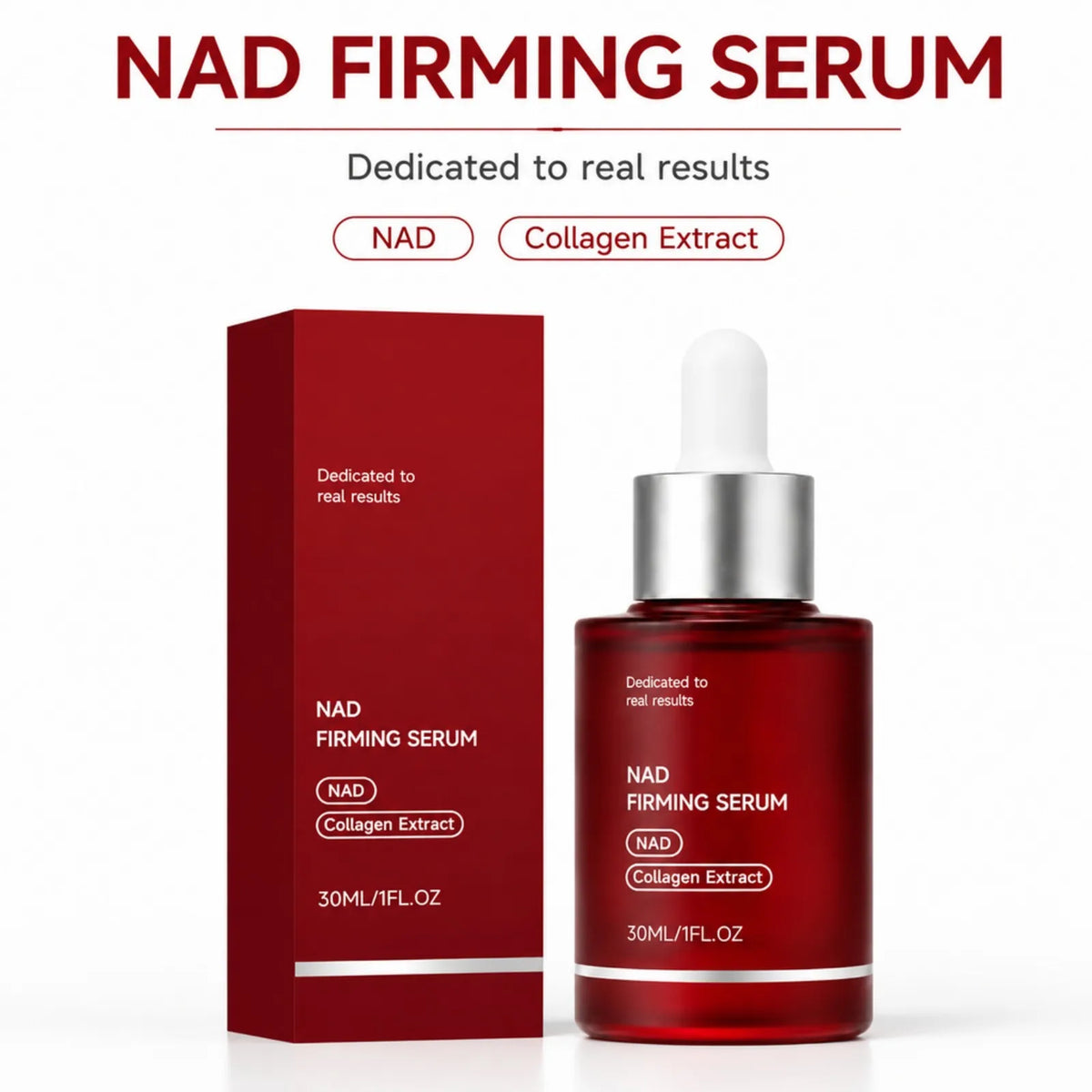 NAD Collagen Firming Facial Serum 30ml Hydrating Skin Elasticity Boost Smooth Lines Look Lightweight Daily Skin Care Essence