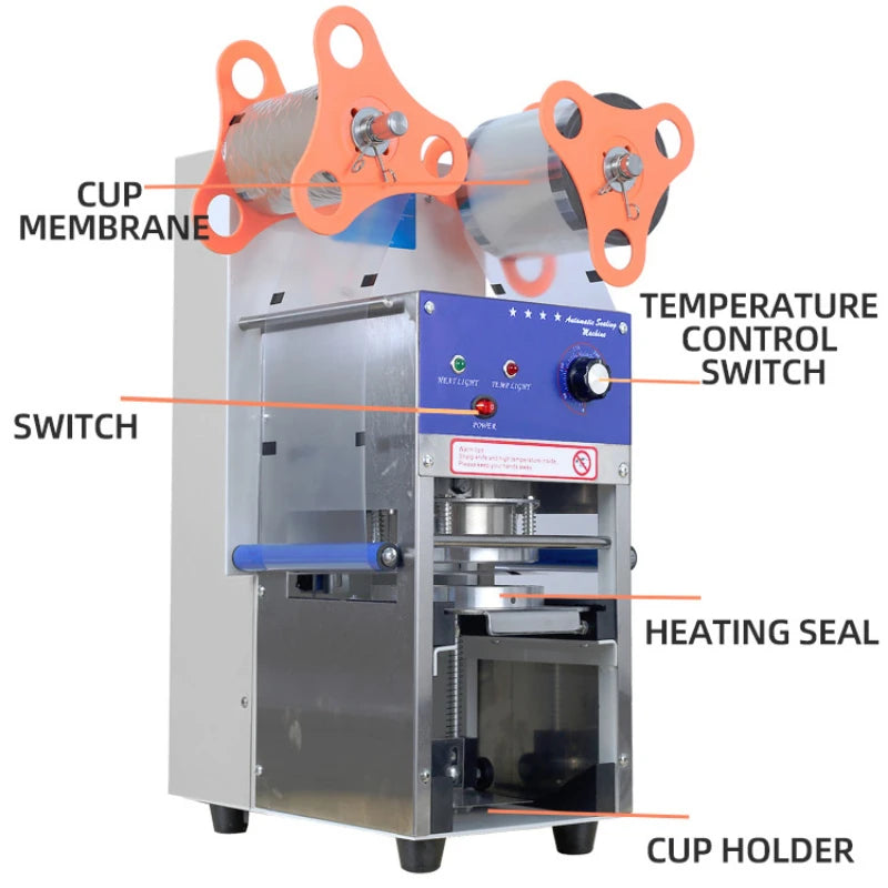 High Quality 98mm 95mm 90mm 75mm 60mm 95 90 Mm Mini Small Boba Juice Semi Auto Automatic Cup Sealing Machine Sealer