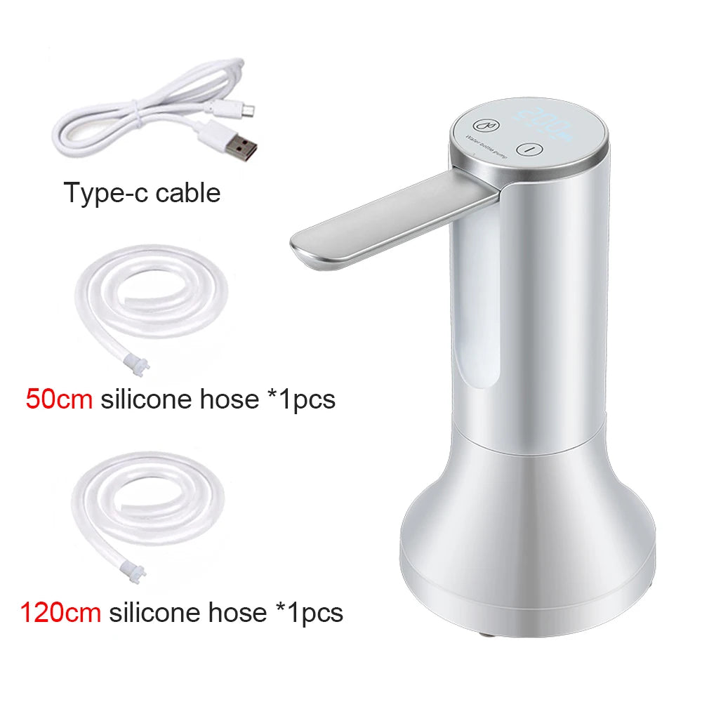 Electric Water Gallon Pump Automatic Water Pump 19 Liters Foldable Desktop Water Bottle Pump USB Rechargeable Water Dispenser