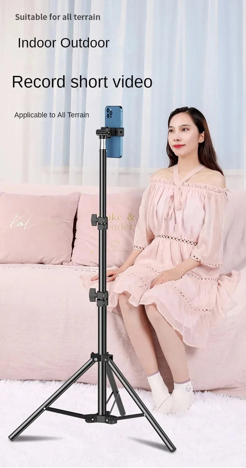 160cm Live Broadcast Photo Tripod Landing Type Camera Anchor Video Selfie Light Frame Metal Mobile Phone Holder