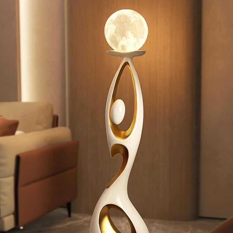 Modern LED Floor Lamp for Living Room Bedroom, Dimmable Standing Lamp with Remote Control, 3 Color Temperatures.