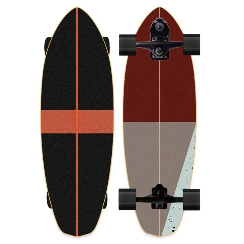 82cm Professional S7 P7 Carver Surf Land Skateboard Highly Smooth Maple Professional Land Surfboard Big Fish Board